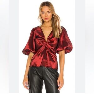 Amanda Uprichard Ruby Neveah Puff Sleeve Blouse